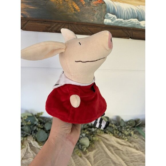 OLIVIA The Pig Stuffed Plush Doll Red Sailor Dress Tights 10" Merrymakers 2008 - Picture 1 of 9